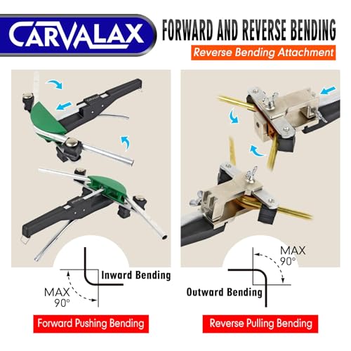 90° Ratcheting Tubing Bender Kit with Reverse Bending Adapters and 7 Multi-Color Aluminum Heads
