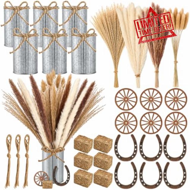 132Pcs Western Cowboy Centerpieces for Tables