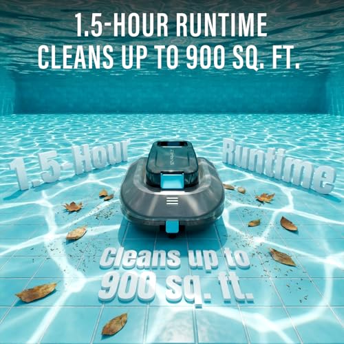 Pool Vacuum for Above-Ground Flat Pool up to 900 Sq.ft(Gray)