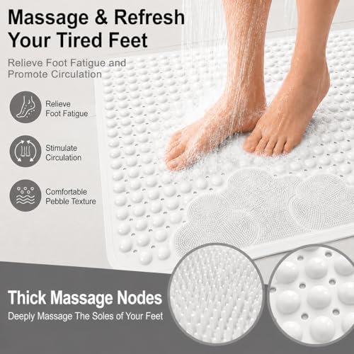 Soft Trimmable TPE Shower Mat for Walk in Shower Stall