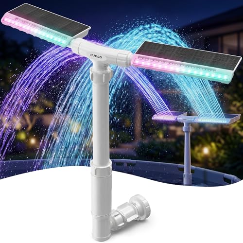 Dual Power LED Waterfall (White) | Dual Power Solar and Type-C