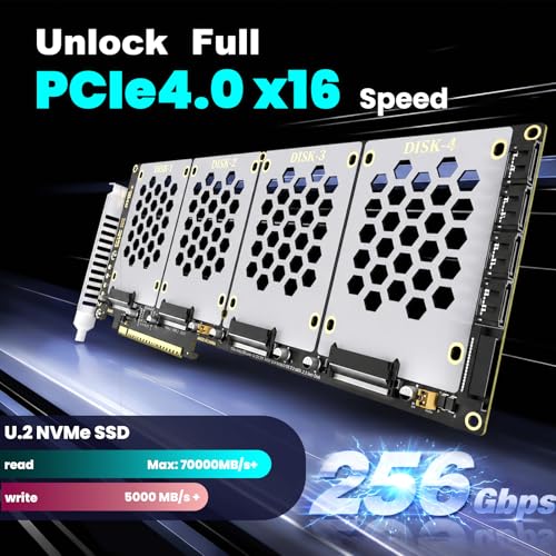 Supports U.2 NVMe SSDs and SATA SSDs/HDDs