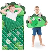 iPlay, iLearn Kid Sleeping Bag, Unicorn Slumber Sack, Toddler Girl Nap Mat, 2 in 1 Pink Animal Cu...