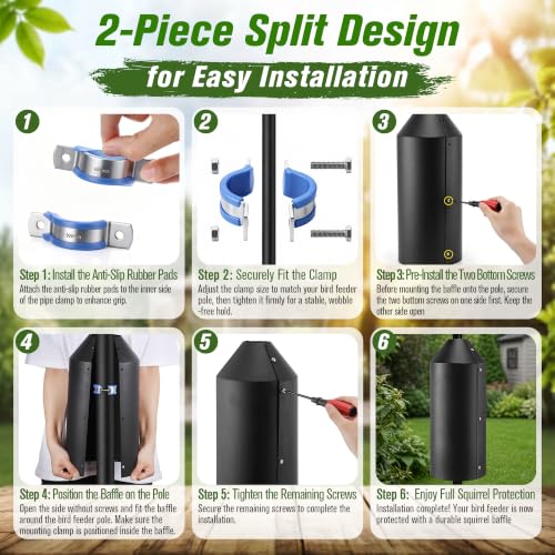 Fits (1.5''-1.57'' OD) Bird-Feeder Stand