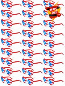 Puerto Rico Sunglasses Bulk Eyeglasses Costume Accessories Outfit for Parade Throws Party Supplies