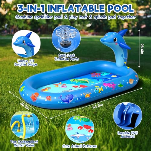 Backyard Summer Water Toys Birthday Gift for 1+ Year Old Girls Boys