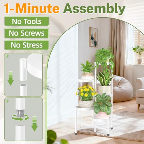 Folding Tall Orchid Rack for Patio Balcony Porch Garden Living Room House