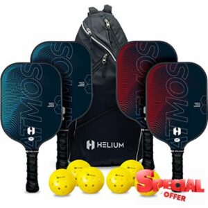Helium Pro Carbon Fiber Pickleball Paddles - USAPA Certified - High-Spin Texture