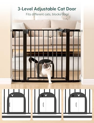 29-43" Auto Close Durable Dog Gate for Stairs