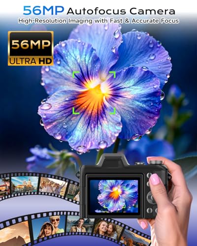 56MP Autofocus Vlogging Camera for YouTube