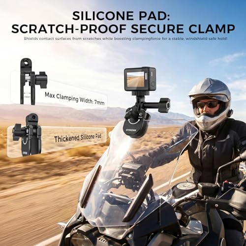 Aluminum Camera Clamp w/1/4” Adapter for DJI Osmo Action & Insta360 X5/X4