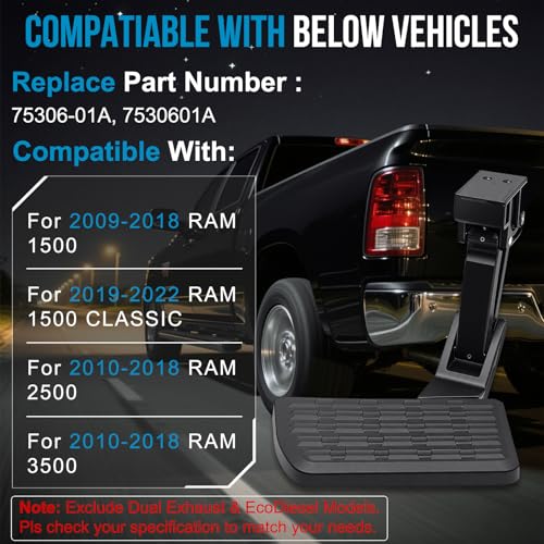 Retractable Bumper Side Truck Tailgate Step