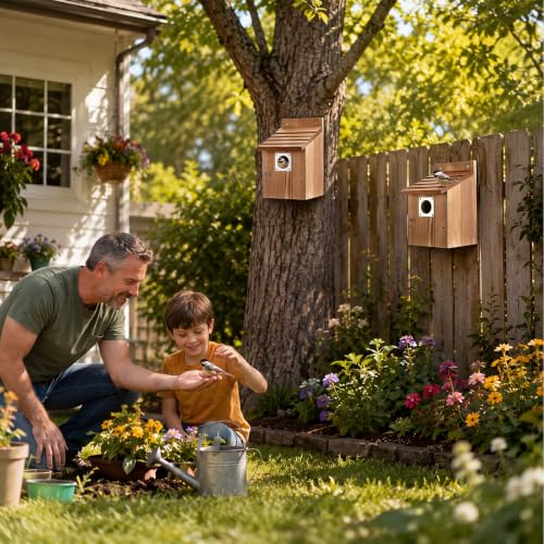 Bluebird Nesting Box(Burnt Wood)