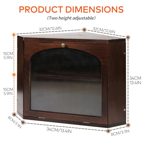 2-Tier Large Capacity Bread Storage Container with Adjustable Shelf for Homemade Bread