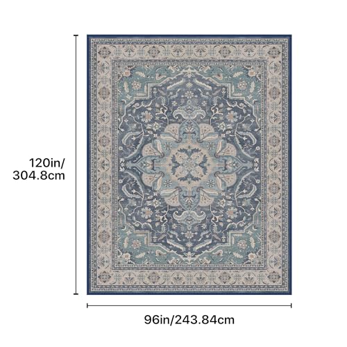Large Ultra-Thin Medallion Carpet Non Shedding