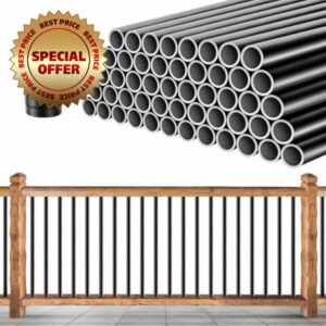 101 Pack Deck Balusters 26" x 3/4" Black Round Aluminum Balusters