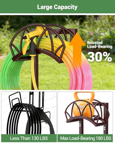Heavy Duty Detachable Metal Storage Rack Holds 160 FT for Yard Lawn Farm