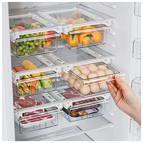 Pull Out Shelf Storage Transparent Organizer for Egg