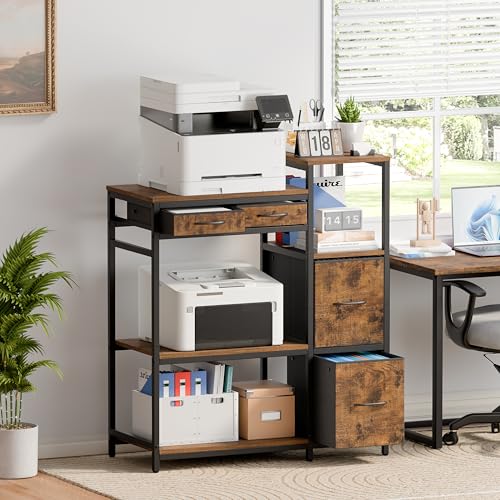 5 Tier Printer Table Lateral Filing Cabinet for Home Office