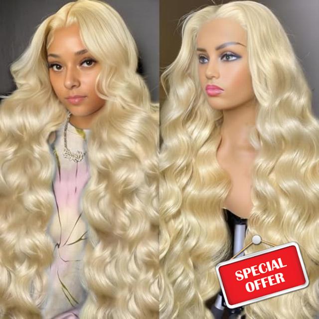 Sunelk 613 13x6 Lace Front Wigs Human Hair 22 Inch Blonde Wig 200 Denisity Body Wave Lace Front Wigs Human Hair Pre Plucked 613 HD Lace Frontal Wig