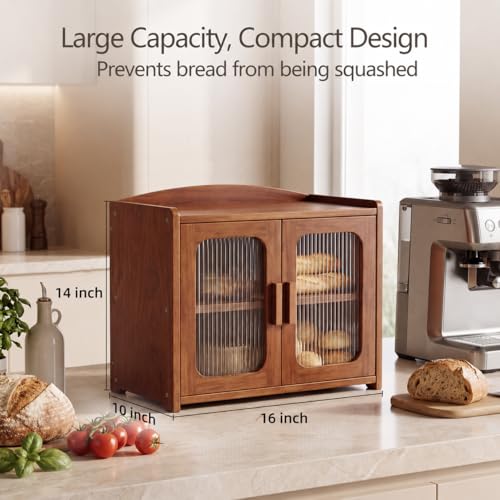 Corner Bread Box for Homemade Bread and Sourdough