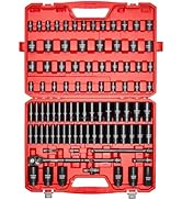 VEVOR Combination Wrench Set, 30-Piece Ratcheting Wrench Set with Organizer Rack, Cr-V Steel Wren...
