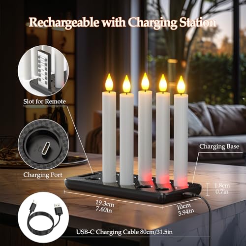 6.7" LED Candles with Remote & Timer