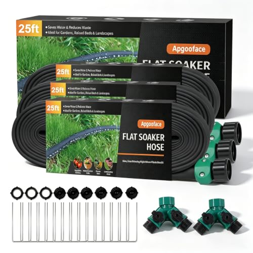80% Water-Saving Drip Irrigation Hose 75 ft