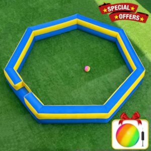 17FT Gaga Ball Pit Portable Inflatable Gaga Ball Pit with Blower for Indoor Outdoor School Family Activities Sport Games