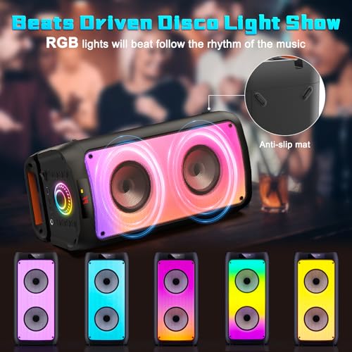 Big Party PA System with Disco Lights for Gatherings