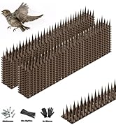 Bird Spikes, 40 Pack, 55.9 FT Total Coverage, Outdoor Bird Deterrent for Pigeons and Small Birds,...