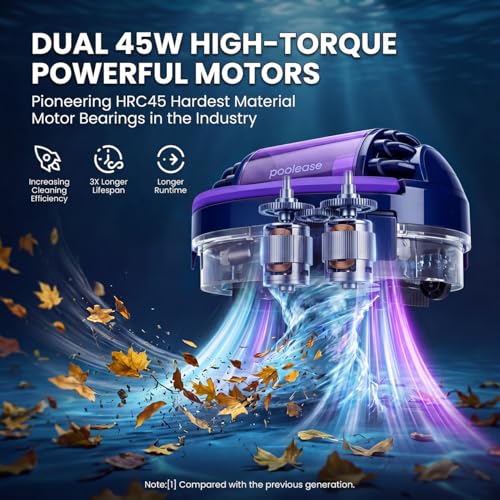 Robotic Pool Cleaner for Above/In-ground Flat Pool up to 960 Sq.f