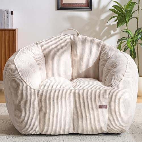 47 Inch Oversized Bean Bag Couch with Armrests