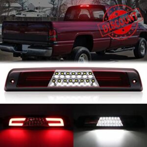 Third Brake Light for 94-01 RAM 1500-3500 Red|U-V Coated|OEM Fit|IP67 | For 1994-2001 RAM 1500 1994-2002 RAM 2500/3500 Pickup Truck Rear Roof Cargo Lights 3rd Brake Lamp with Seal Gaskets|DOT|SAE