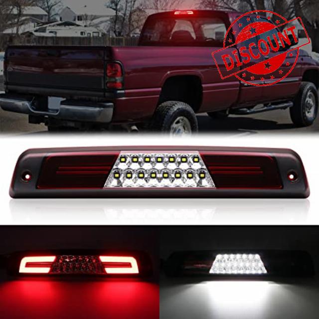 Third Brake Light for 94-01 RAM 1500-3500 Red|U-V Coated|OEM Fit|IP67 | For 1994-2001 RAM 1500 1994-2002 RAM 2500/3500 Pickup Truck Rear Roof Cargo Lights 3rd Brake Lamp with Seal Gaskets|DOT|SAE