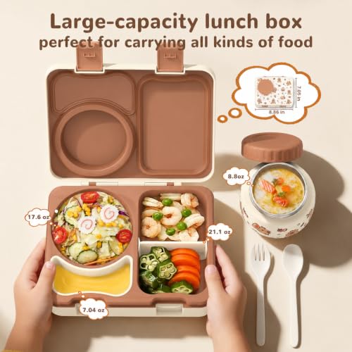 Removable Tray & Dividers for School Daycare Travel (Capybaras)