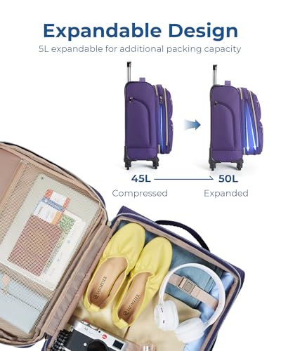 20 Inch Carry On Luggage 22x14x9 with TSA Lock
