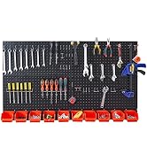 Ultrawall Pegboard Organizer 4 ft. Metal Pegboard Tool Storage Kit with Toolboard and Accessories