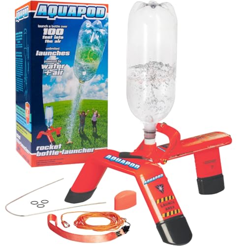 AquaPod The Original Rocket Bottle Launcher Kit - Launches Soda Bottles 100 Ft Up in The Air - Fun Educational STEM Gift - Great Science Toy & Outdoor Activity for Family - Summer Camp Activity Ki