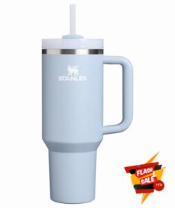 STANLEY Quencher H2.0 Tumbler with Handle and Straw 40 oz | Flowstate 3-Position Lid | Cup Holder Compatible for Travel | Insulated Stainless Steel Cup | BPA-Free | Blue Dream Stone