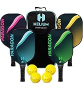 Helium Atmos Pickleball Paddle Set of 4 - USAPA Certified Pro Carbon Fiber Pickleball Paddle w/ T...