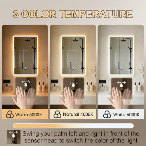 Lighted Bathroom Mirrors for Wall