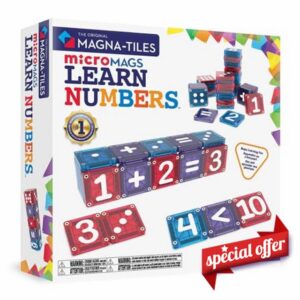 MAGNA-TILES microMAGS Learn Numbers 56-Piece Magnetic Construction Set