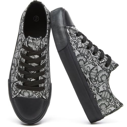 yageyan Womens White Tennis Shoes Low top Canvas Sneakers Women Fashion Shoes for Walking Casual Canvas Comfortable