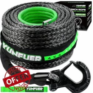 Synthetic Winch Rope with Hook