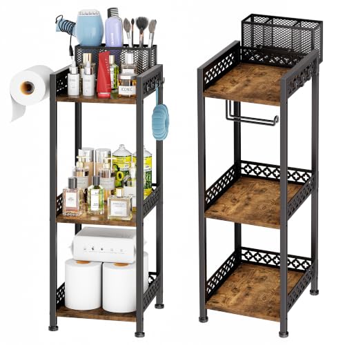 Freestanding 9.85" Narrow Toilet Storage Rack for Small Bathroom