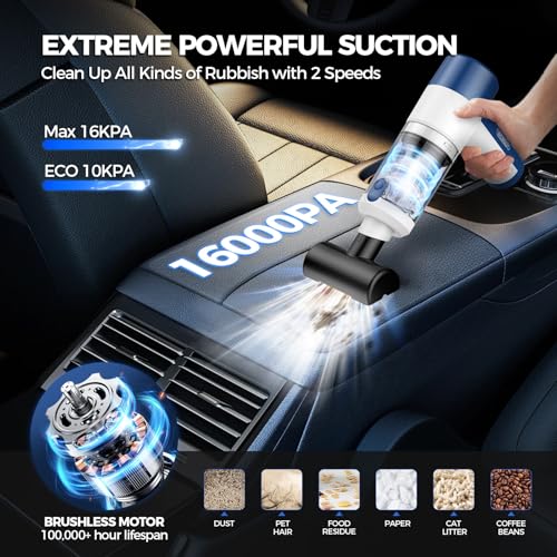 4-in-1 Rechargeable Mini Vacuum & Blower & Pump for Car Detailing