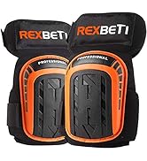 REXBETI Pink Knee Pads for Work, Construction Knee Pads for Men Women, Heavy Duty Comfortable Ant...