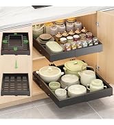 LUHENPING Corner Bread Box for Kitchen Countertop, Vintage Bamboo Bread Storage Container with 2-...