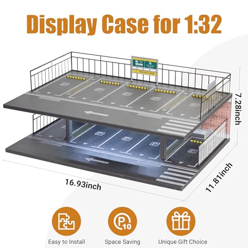 Garage with LED Light Matchbox Dioramas Parking Lot 10 Parking Spaces (Type 03)